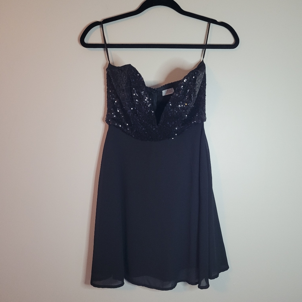 Tobi Black Sequin Top Cocktail Dress